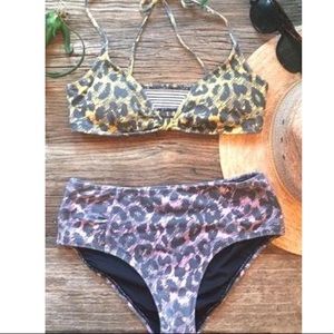 High wasted bikini set